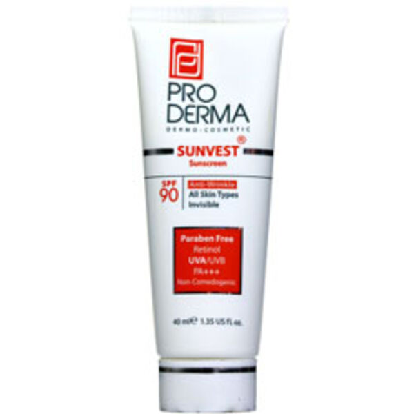 کرم ضدآفتاب و ضدچروک بی رنگ پرودرما SPF90